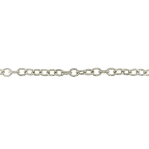 925 Silver 16" Heart Tag T Bar Chain