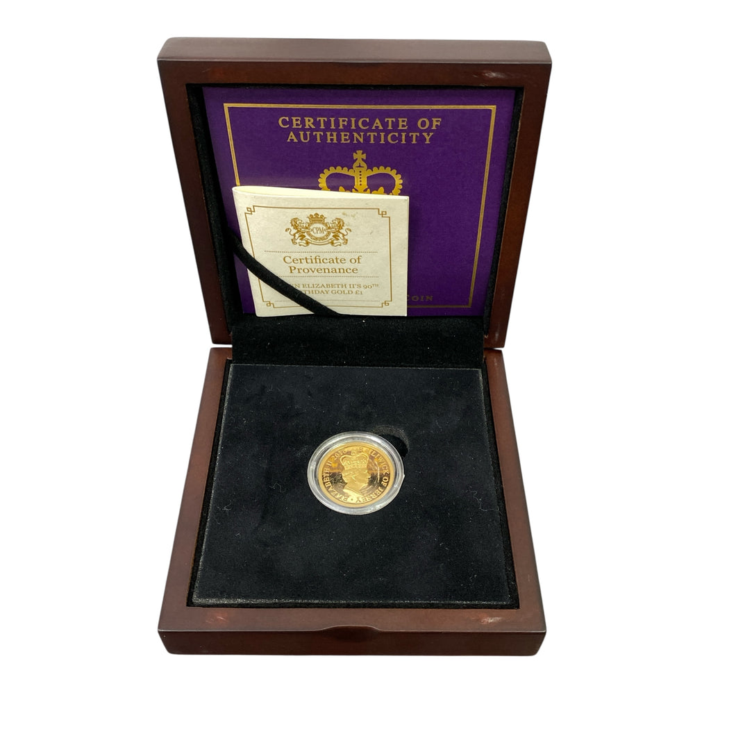 2016 22ct Gold Full Sovereign Queen Elizabeth II 90th Birthday Coin