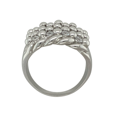 New 925 Silver & Cubic Zirconia Set Keeper Ring
