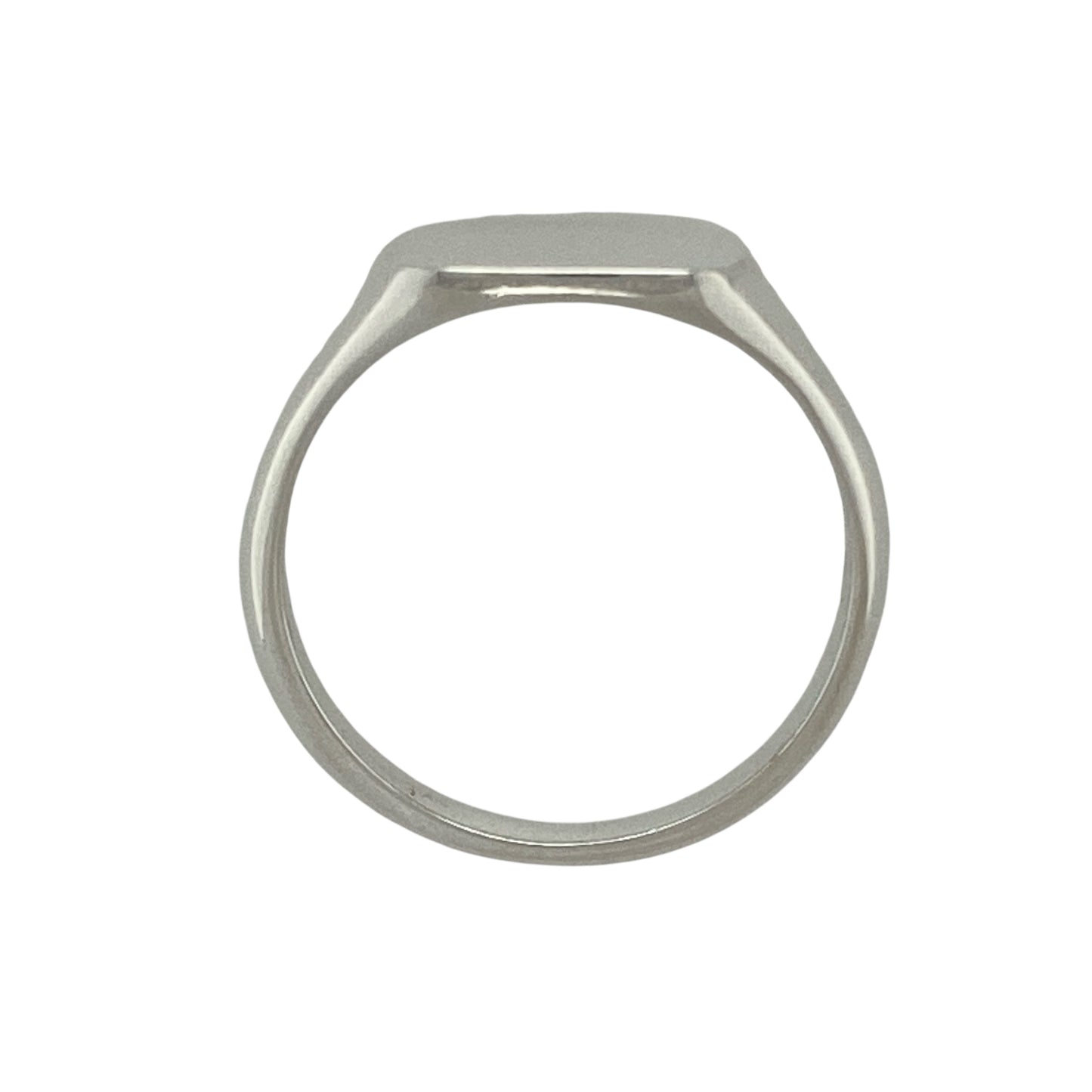 New 925 Silver Plain Square Signet Ring