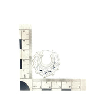 Load image into Gallery viewer, New 925 Silver Large 30mm Fancy Round Creole Earrings

