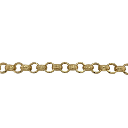 New 925 Silver Heavily 9ct Gold Plated 26" Patterned Belcher Chain