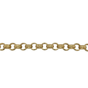 New 925 Silver Heavily 9ct Gold Plated 26" Patterned Belcher Chain