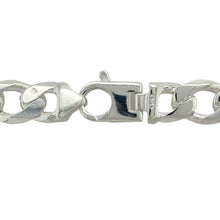 Load image into Gallery viewer, Bring bold sophistication and timeless style to your collection with this new 925 solid silver 26&quot; curb chain, offering a classic design and commanding presence—perfect for making a confident statement.

Design: The chain features a traditional 26&quot; curb style with wide 11mm links, creating a sleek and strong look that never goes out of style. Its clean lines and substantial profile make it a versatile and enduring choice.

