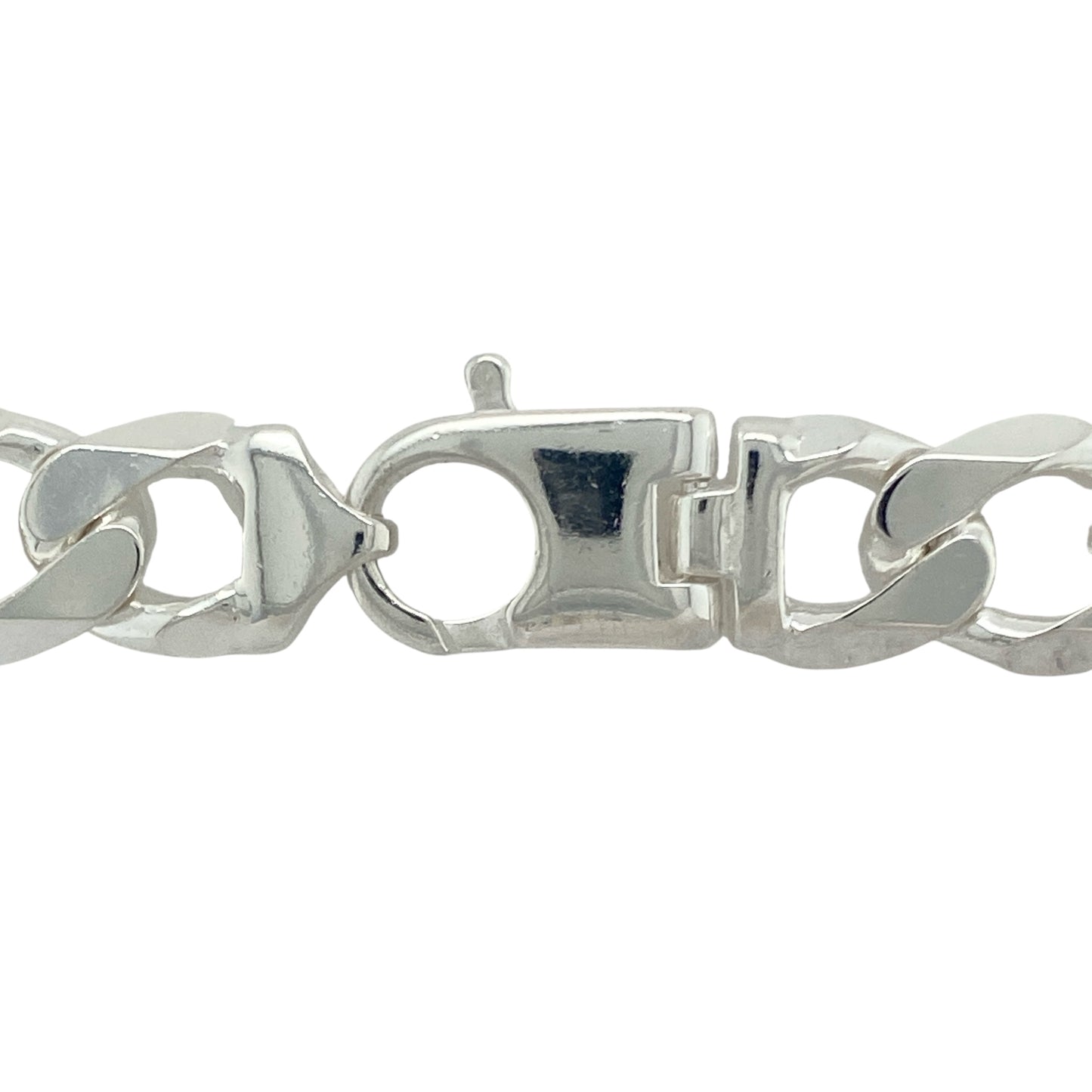 Bring bold sophistication and powerful style to your collection with this new 925 solid silver 22" curb chain, offering a classic design and commanding presence—perfect for making an unforgettable statement.

Design: The chain features a traditional 22" curb style with extra-wide 14mm links, creating a strong, sleek, and eye-catching look. Its bold profile and clean lines make it a striking and versatile choice.
