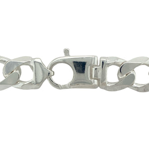 Bring bold sophistication and powerful style to your collection with this new 925 solid silver 22" curb chain, offering a classic design and commanding presence—perfect for making an unforgettable statement.

Design: The chain features a traditional 22" curb style with extra-wide 14mm links, creating a strong, sleek, and eye-catching look. Its bold profile and clean lines make it a striking and versatile choice.
