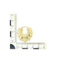 Load image into Gallery viewer, New 9ct Gold 30mm Fancy Round Creole Earrings

