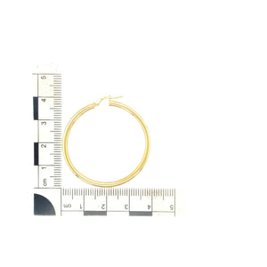 New 9ct Gold 39mm Plain Hoop Creole Earrings