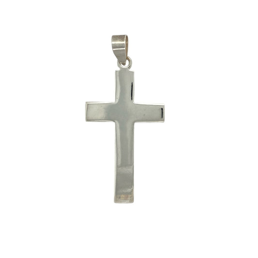 New 925 Silver Plain Large Cross Pendant