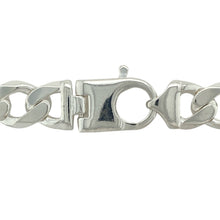 Load image into Gallery viewer, Bring bold sophistication and timeless strength to your collection with this new 925 solid silver 26&quot; curb chain, offering a classic design and commanding presence—perfect for making a confident statement.

Design: The chain features a traditional 26&quot; curb style with wide 11mm links, creating a strong, sleek, and enduring look. Its bold profile and clean lines make it a versatile and striking choice for any style.

