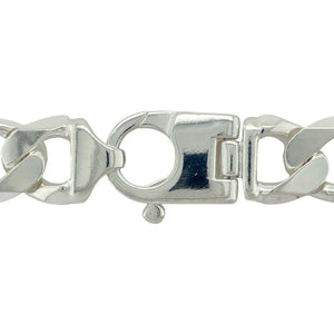 Bring bold sophistication and ultimate impact to your collection with this new 925 solid silver 26" curb chain, offering a striking design and commanding presence—perfect for making a truly unforgettable statement.

Design: The chain features a traditional 26" curb style with extra-wide 16mm links, creating a strong, sleek, and powerful look. Its bold silhouette and timeless design make it a standout choice for those who love statement pieces.
