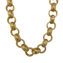Load image into Gallery viewer, New 925 Silver Heavily 9ct Gold Plated 24&quot; Patterned Belcher Chain
