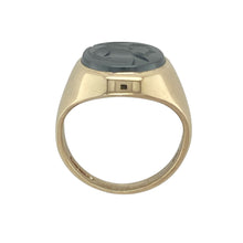 Load image into Gallery viewer, 9ct Gold &amp; Hematite Centurion Set Oval Signet Ring
