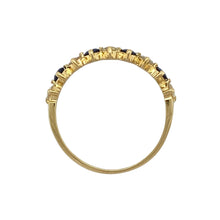 Load image into Gallery viewer, 18ct Gold Diamond &amp; Sapphire Set Band Ring
