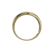 Load image into Gallery viewer, 9ct Gold Diamond &amp; Sapphire Set Crossover Band Ring
