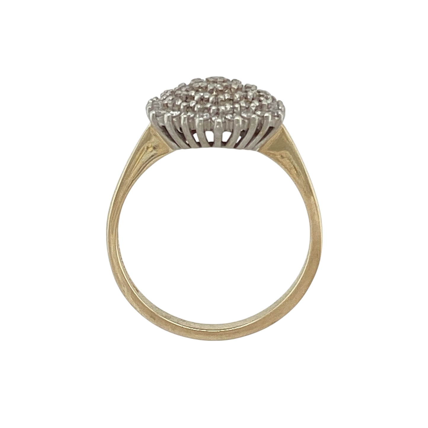 9ct Gold & Diamond Set Cluster Ring