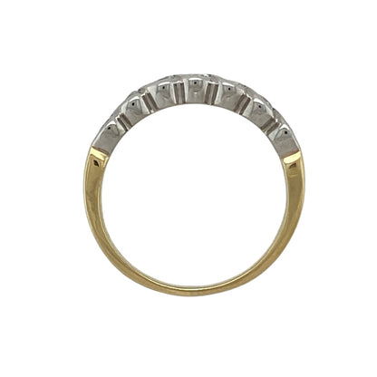 18ct Gold & Diamond Woven Setting Band Ring