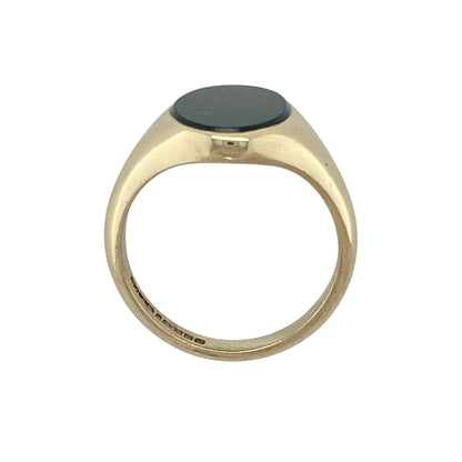 9ct Gold & Bloodstone Oval Signet Ring