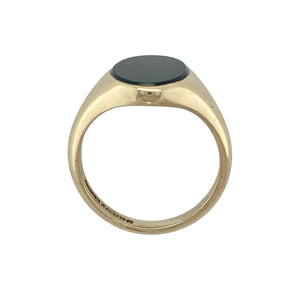 9ct Gold & Bloodstone Oval Signet Ring