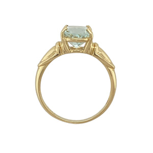 18ct Gold & Aqua Set Ring