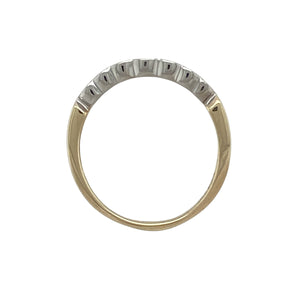 9ct Gold & Diamond Set Seven Stone Band Ring