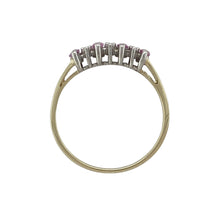 Load image into Gallery viewer, 9ct Gold Diamond &amp; Pink Stone Set Band Ring
