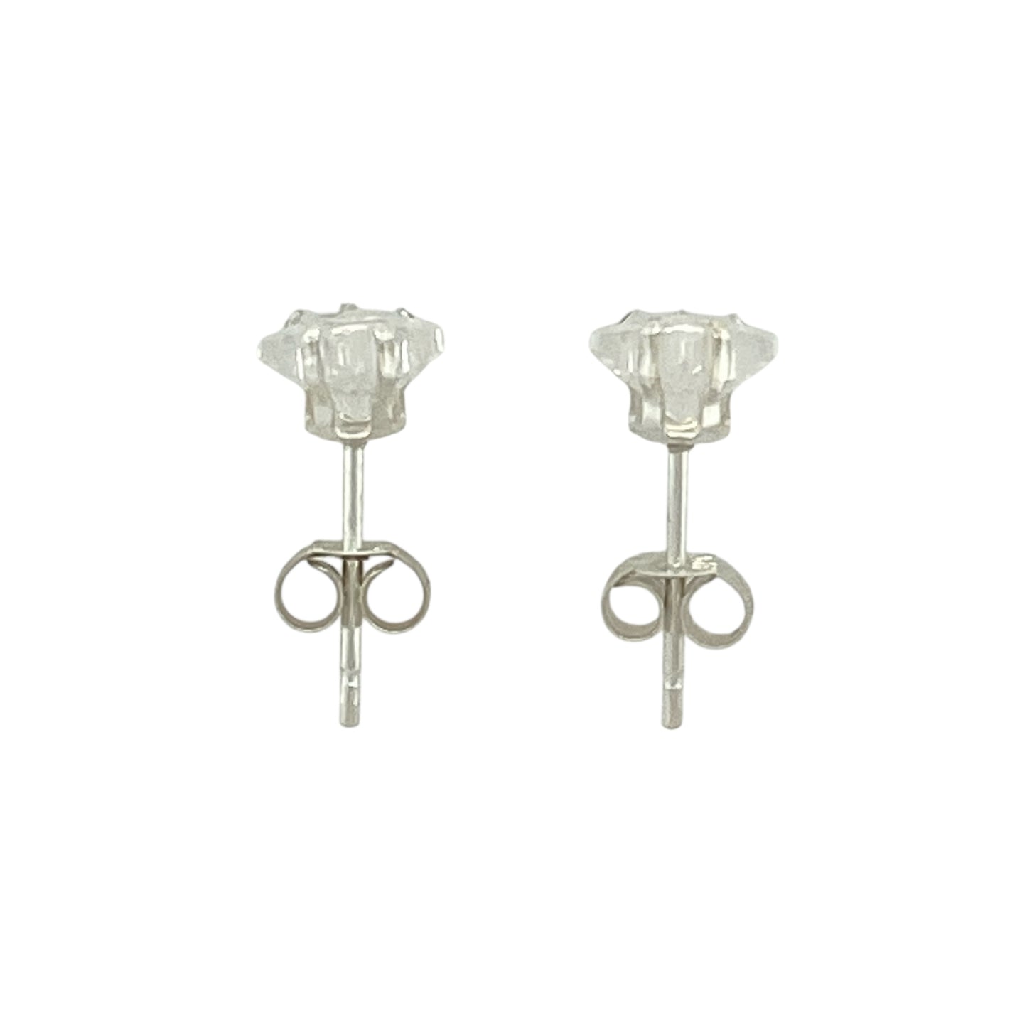 925 Silver 6mm Cubic Zirconia Stud Earrings