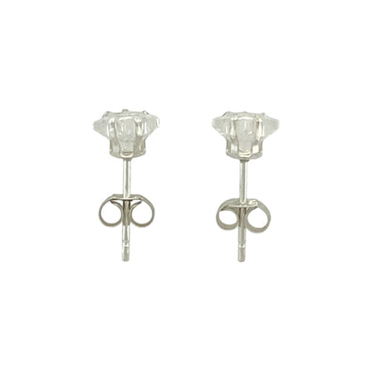 925 Silver 6mm Cubic Zirconia Stud Earrings