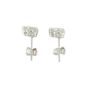 925 Silver 7mm Heart Cubic Zirconia Stud Earrings
