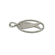 Load image into Gallery viewer, 925 Silver Angel Wings Round Pendant
