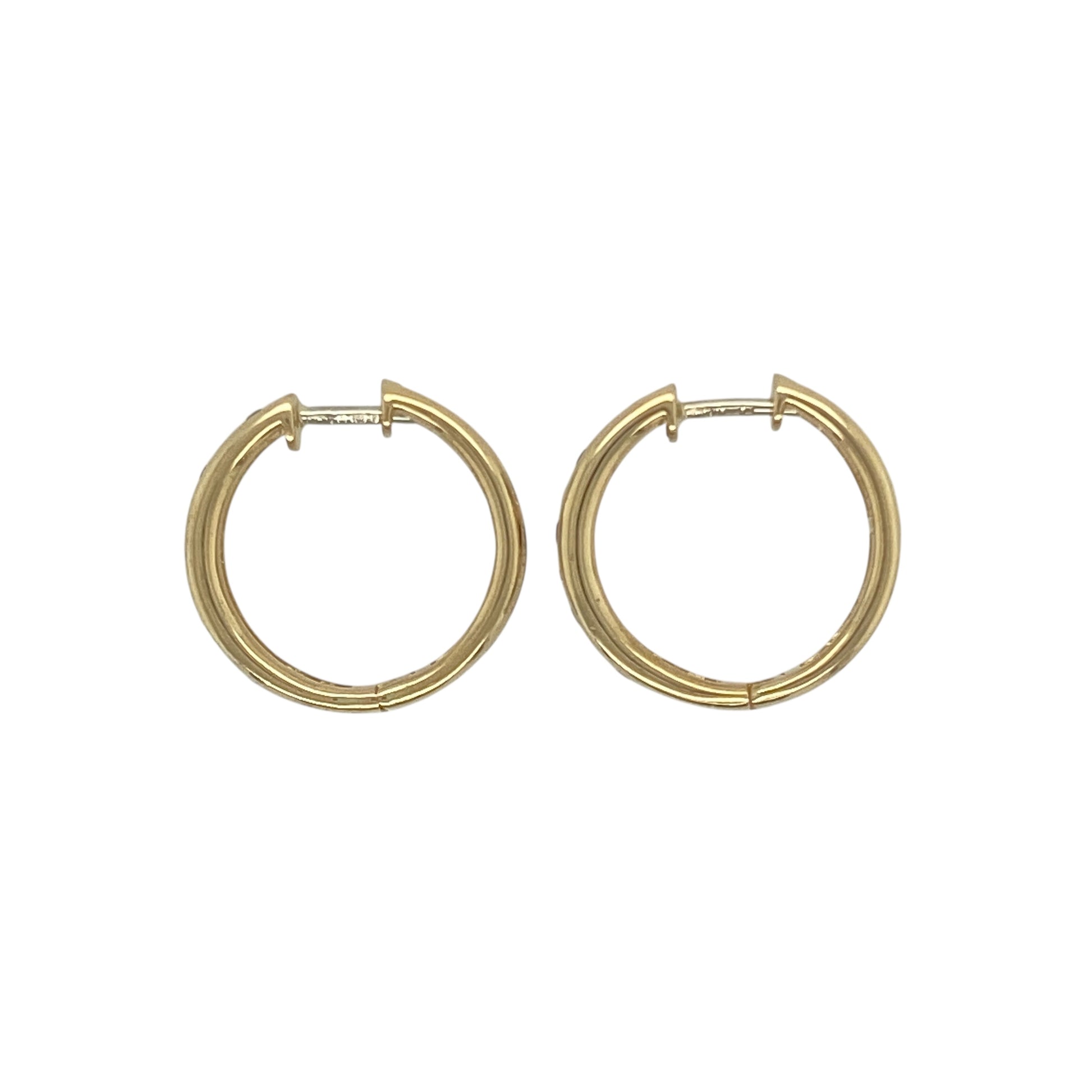 18ct Gold Diamond & Sapphire Set Hoops