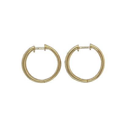 18ct Gold Diamond & Sapphire Set Hoops
