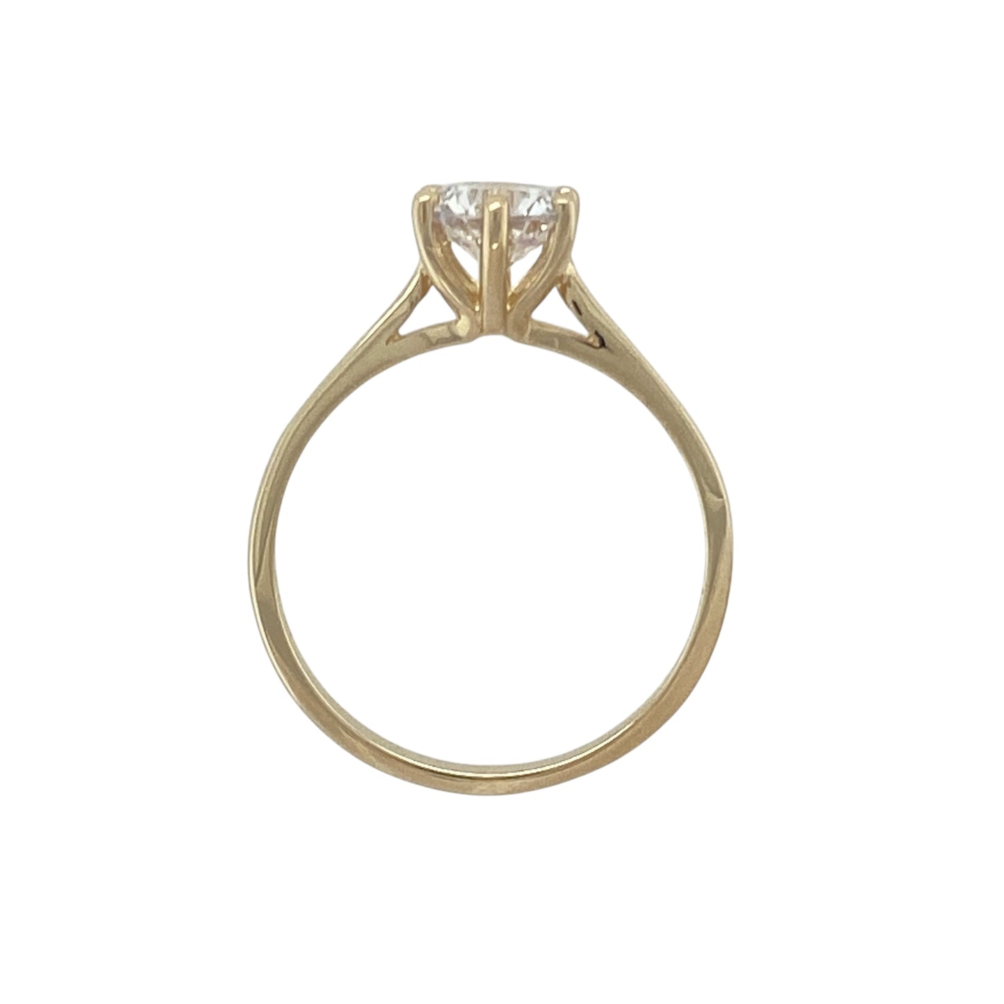 9ct Gold & Cubic Zirconia Set Solitaire Ring
