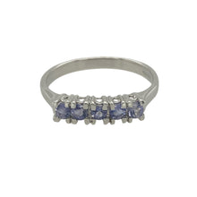 Load image into Gallery viewer, 9ct White Gold &amp; Tanzanite Set Band Ring
