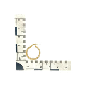 9ct Gold Patterned Stripy Hoop Creole Earrings