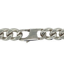 Load image into Gallery viewer, Bring bold sophistication and striking presence to your collection with this pre-owned 925 silver 18&quot; curb chain, offering a powerful blend of classic design and substantial weight—perfect for making an unmistakable statement.

Design: The chain features a traditional curb link design with an impressive 11mm width, creating a strong, polished look that demands attention and adds confident style to any outfit.

