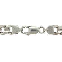 Load image into Gallery viewer, Bring bold sophistication and classic style to your collection with this pre-owned 925 silver 24&quot; curb chain, offering a striking blend of timeless design and substantial presence—perfect for making a confident statement.

Design: The chain features a traditional curb link design with an impressive 8mm width, creating a strong, polished look that stands out beautifully on the neckline.

