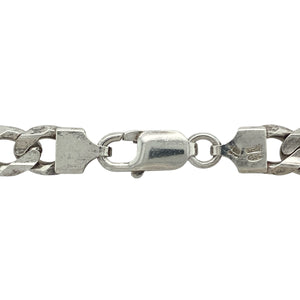 Bring bold elegance and classic style to your collection with this pre-owned 925 silver 24" curb chain, offering a refined blend of timeless design and substantial presence—perfect for making a confident statement.

Design: The chain features a traditional curb link design with an 8mm width, creating a strong, polished look that adds a touch of sophistication and bold style to any outfit.

