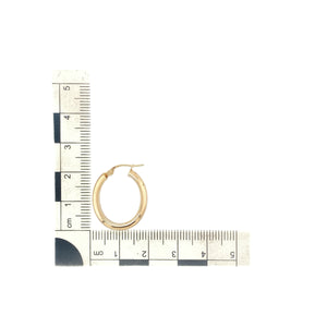 9ct Gold Plain Oval Creole Earrings