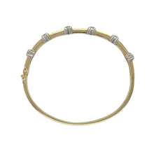 Load image into Gallery viewer, 9ct Gold &amp; Diamond Channel Set Kisses Bangle
