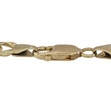 Load image into Gallery viewer, Bring bold sophistication and timeless style to your collection with this pre-owned 9ct yellow gold curb bracelet, offering a classic statement piece with a confident presence — perfect for elevating any look.

Design: This striking 8&quot; curb bracelet features solid, closely interlocking links with a generous 9mm width, creating a substantial and eye-catching silhouette.
Material: Made from 9-carat yellow gold, the polished finish enhances its rich golden tone, adding radiant shine and a luxurious feel.

