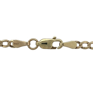 Bring classic shine and timeless versatility to your collection with this pre-owned 9ct yellow gold curb chain, offering a refined design and effortless elegance — perfect for everyday wear or special occasions.

Design: This sleek 21" curb chain features closely interlocking links with a 3mm width, creating a smooth, balanced look that sits beautifully against the neck.
