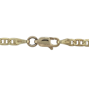 Bring distinctive texture and timeless character to your collection with this pre-owned 9ct yellow gold patterned anchor chain, offering bold detail and classic appeal — perfect for making a refined statement every day.

Design: This eye-catching 22" anchor chain features patterned links with a 3mm width, creating a striking, intricate look that stands out beautifully when worn.
