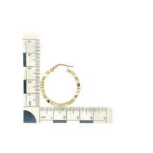 Load image into Gallery viewer, 9ct Gold Wave Hoop Creole Earrings
