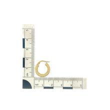 Load image into Gallery viewer, 9ct Gold Patterned Twisted Hoop Creole Earrings
