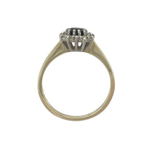 Load image into Gallery viewer, 9ct Gold Diamond &amp; Sapphire Set Heart Cluster Ring

