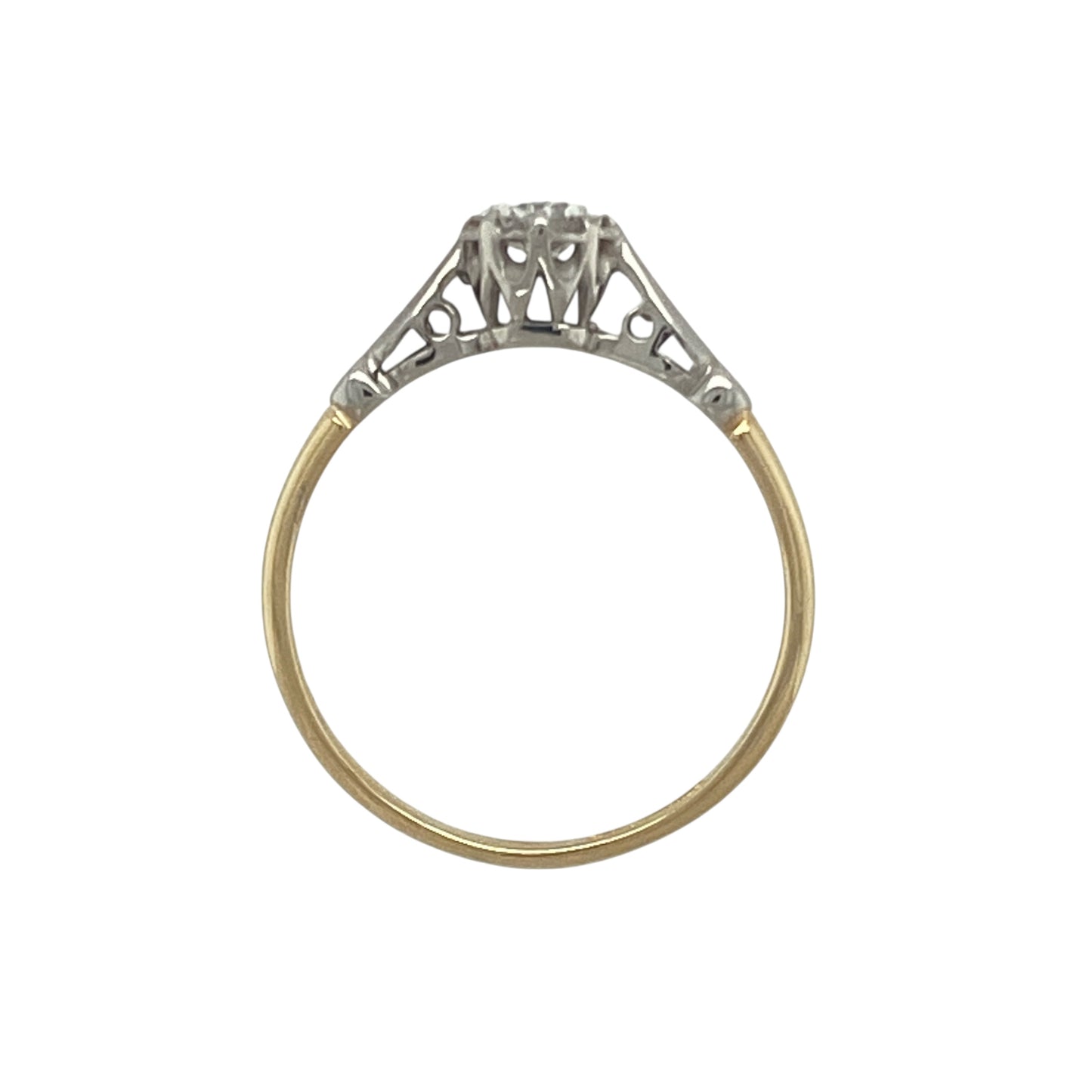 18ct Gold & Platinum Diamond Set Solitaire Ring