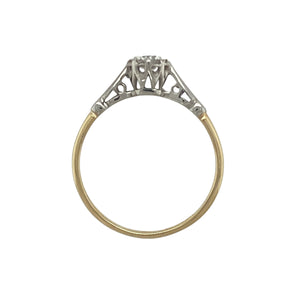 18ct Gold & Platinum Diamond Set Solitaire Ring