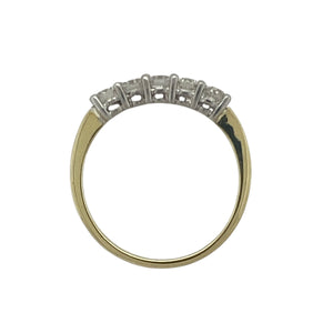 18ct Gold & Diamond Set Five Stone Band Ring