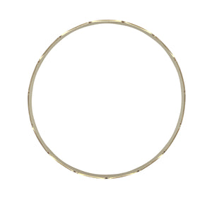 9ct Solid Gold Scalloped Edge Patterned Bangle